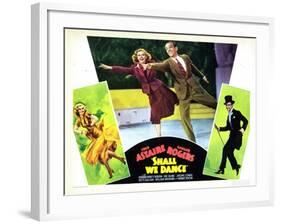 Shall We Dance, L-R, Ginger Rogers, Fred Astaire, 1937-null-Framed Art Print