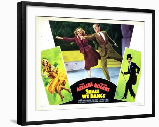 Shall We Dance, L-R, Ginger Rogers, Fred Astaire, 1937-null-Framed Art Print