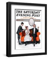 "Shall We Dance?" Saturday Evening Post Cover, January 13,1917-Norman Rockwell-Framed Giclee Print