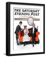 "Shall We Dance?" Saturday Evening Post Cover, January 13,1917-Norman Rockwell-Framed Giclee Print
