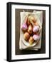 Shallots and Garlic on Plate-Foodcollection-Framed Photographic Print