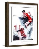 "Shallow Dive,"August 2, 1924-George Brehm-Framed Giclee Print