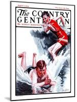 "Shallow Dive," Country Gentleman Cover, August 2, 1924-George Brehm-Mounted Giclee Print
