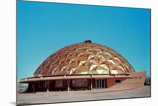 Shallow Geodesic Dome Structure-null-Mounted Art Print