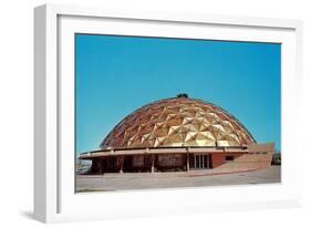 Shallow Geodesic Dome Structure-null-Framed Art Print