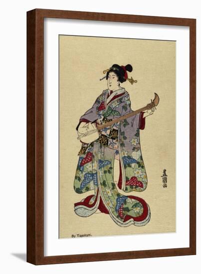 Shamisen-Utagawa Toyokuni-Framed Giclee Print