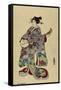 Shamisen-Utagawa Toyokuni-Framed Stretched Canvas