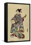 Shamisen-Utagawa Toyokuni-Framed Stretched Canvas