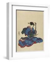 Shamisen-Toyokuni-Framed Giclee Print