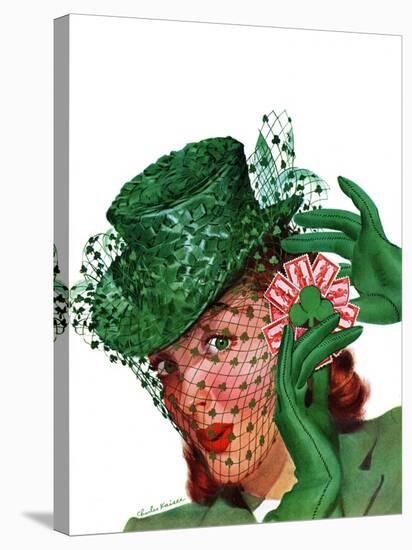 "Shamrock Chapeau," March 20, 1943-Charles Kaiser-Stretched Canvas