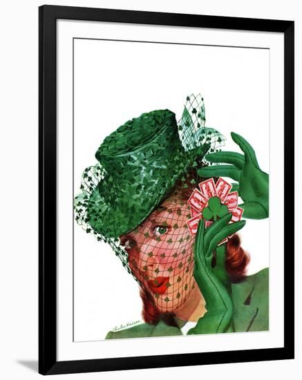 "Shamrock Chapeau," March 20, 1943-Charles Kaiser-Framed Giclee Print