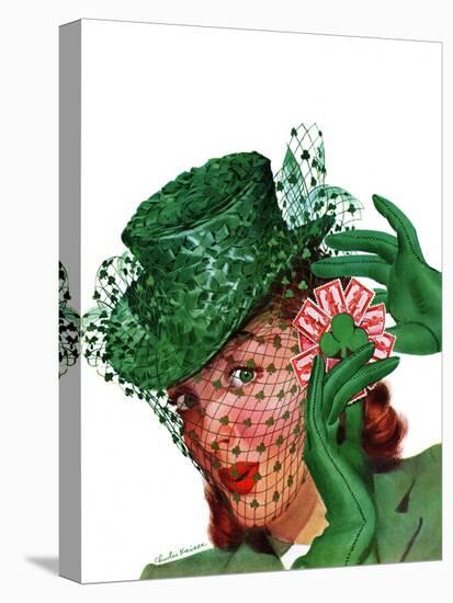 "Shamrock Chapeau," March 20, 1943-Charles Kaiser-Stretched Canvas