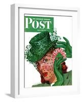"Shamrock Chapeau," Saturday Evening Post Cover, March 20, 1943-Charles Kaiser-Framed Giclee Print