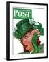 "Shamrock Chapeau," Saturday Evening Post Cover, March 20, 1943-Charles Kaiser-Framed Giclee Print