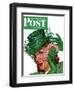 "Shamrock Chapeau," Saturday Evening Post Cover, March 20, 1943-Charles Kaiser-Framed Giclee Print