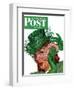 "Shamrock Chapeau," Saturday Evening Post Cover, March 20, 1943-Charles Kaiser-Framed Giclee Print