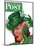 "Shamrock Chapeau," Saturday Evening Post Cover, March 20, 1943-Charles Kaiser-Mounted Giclee Print