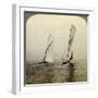 Shamrock I and Shamrock III in a Trial Race Off Sandy Hook, USA-Underwood & Underwood-Framed Photographic Print