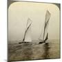 Shamrock I and Shamrock III in a Trial Race Off Sandy Hook, USA-Underwood & Underwood-Mounted Photographic Print