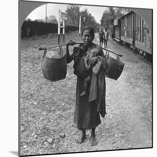 Shan Woman and Child, Upper Burma, 1908-null-Mounted Photographic Print