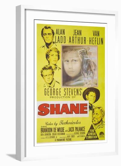 Shane, 1953, Directed by George Stevens-null-Framed Giclee Print