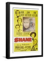 Shane, 1953, Directed by George Stevens-null-Framed Premium Giclee Print