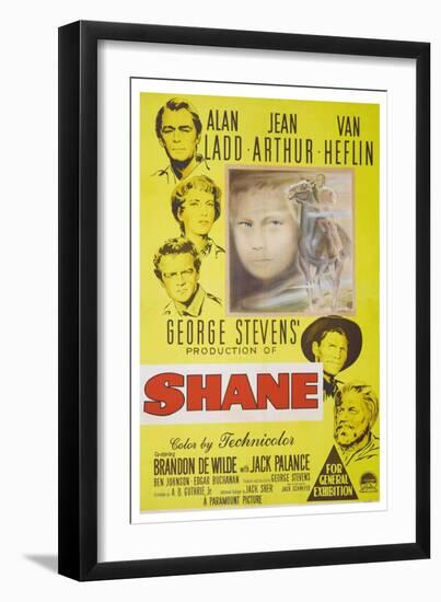 Shane, 1953, Directed by George Stevens-null-Framed Premium Giclee Print