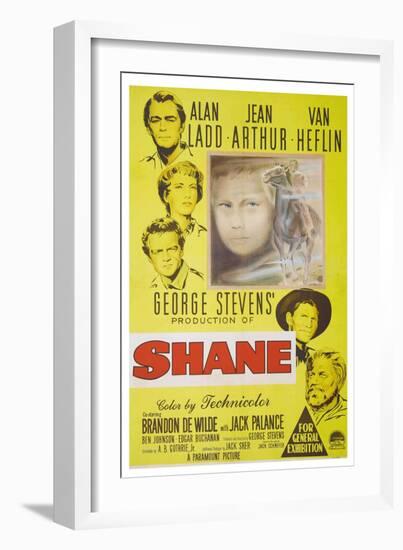 Shane, 1953, Directed by George Stevens-null-Framed Premium Giclee Print