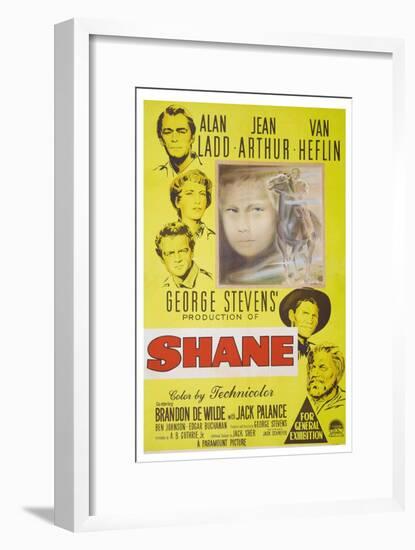 Shane, 1953, Directed by George Stevens-null-Framed Giclee Print