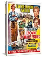 Shane, (aka L'Homme Des Vallees Perdues), Belgian Poster Art, 1953-null-Stretched Canvas