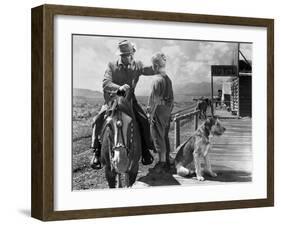 Shane, Alan Ladd, Brandon De Wilde, 1953-null-Framed Photo