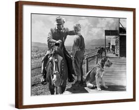 Shane, Alan Ladd, Brandon De Wilde, 1953-null-Framed Photo