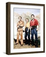 Shane, Alan Ladd, Jean Arthur, Van Heflin, 1953-null-Framed Photo