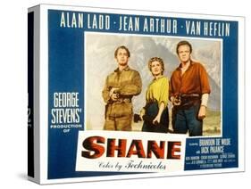 Shane, Alan Ladd, Jean Arthur, Van Heflin, 1953-null-Stretched Canvas