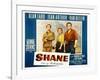 Shane, Alan Ladd, Jean Arthur, Van Heflin, 1953-null-Framed Art Print