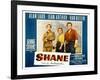 Shane, Alan Ladd, Jean Arthur, Van Heflin, 1953-null-Framed Art Print