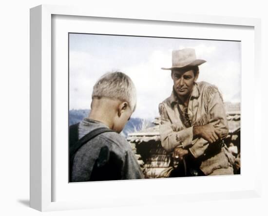 Shane, Brandon De Wilde, Alan Ladd, 1953-null-Framed Photo