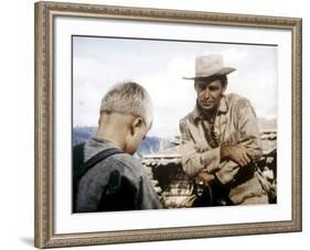 Shane, Brandon De Wilde, Alan Ladd, 1953-null-Framed Photo