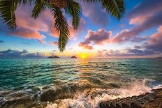Beautiful Lanikai, Kailua Sunrise in Hawaii-Shane Myers Photography-Stretched Canvas