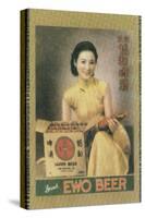 Shanghai Advertising Poster Advertising Ewo Lager, C1930s-null-Stretched Canvas