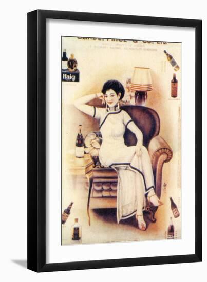 Shanghai Advertising Poster, C1930s-null-Framed Premium Giclee Print