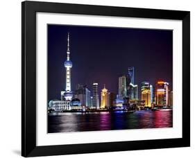 Shanghai at night-Vadim Ratsenskiy-Framed Art Print