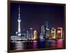 Shanghai at night-Vadim Ratsenskiy-Framed Art Print