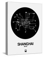 Shanghai Black Subway Map-NaxArt-Stretched Canvas