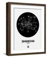 Shanghai Black Subway Map-NaxArt-Framed Art Print