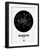 Shanghai Black Subway Map-NaxArt-Framed Art Print