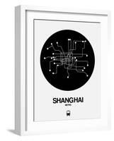 Shanghai Black Subway Map-NaxArt-Framed Art Print