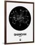 Shanghai Black Subway Map-NaxArt-Framed Art Print