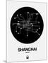 Shanghai Black Subway Map-NaxArt-Mounted Art Print
