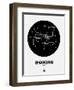 Shanghai Black Subway Map-NaxArt-Framed Art Print